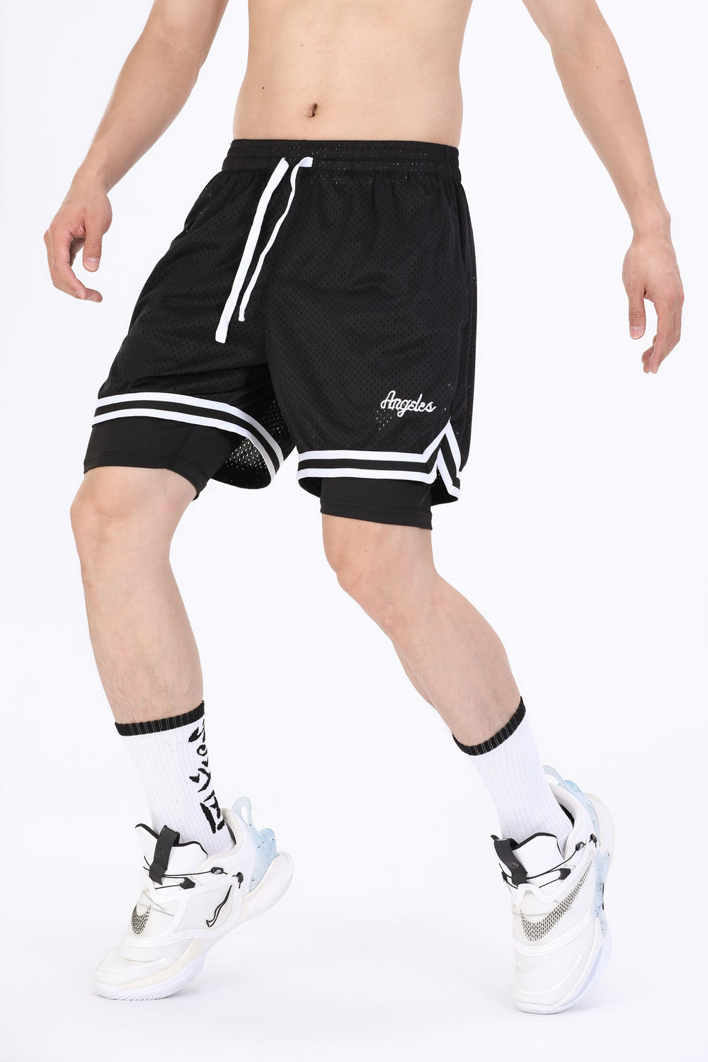 A6012 Double Layer Quick Drying Basketball Shorts Pants