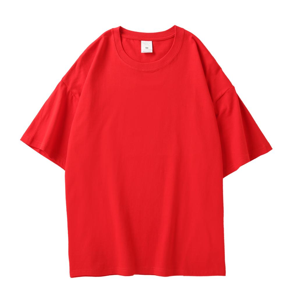 A5025-200g Large Drop Shoulder Half Sleeved T-shirt Short Sleeved Round Neck