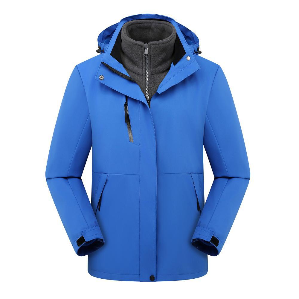 F1002 Mount Taishan Series Solid Color Outdoor Three In One Fleece Jacket Down Jacket With Open Zipper Design Inside The Finished Garment Embroidery Is More Convenient And Beautiful