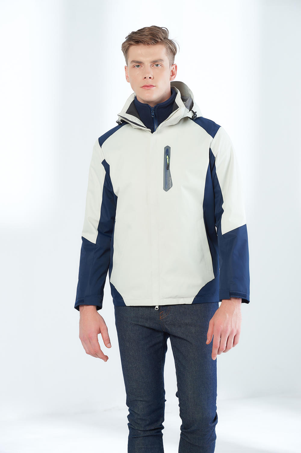 F1919 Fashion Color Blocked 3-in-1 Stormtrooper Jacket