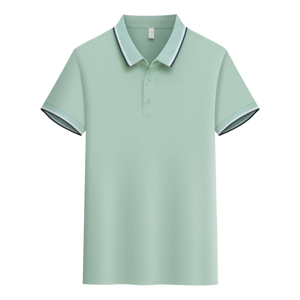 2302 Parallel Bar Lapel Polo Short Sleeved Lapel