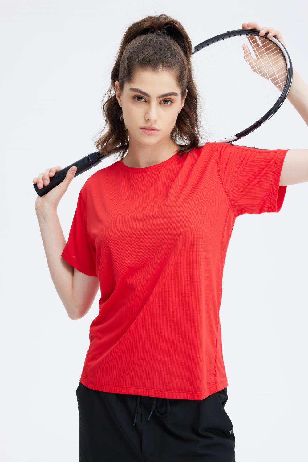 CQ1003 # Round Neck Short Sleeve T-shirt Short Sleeve Round Neck