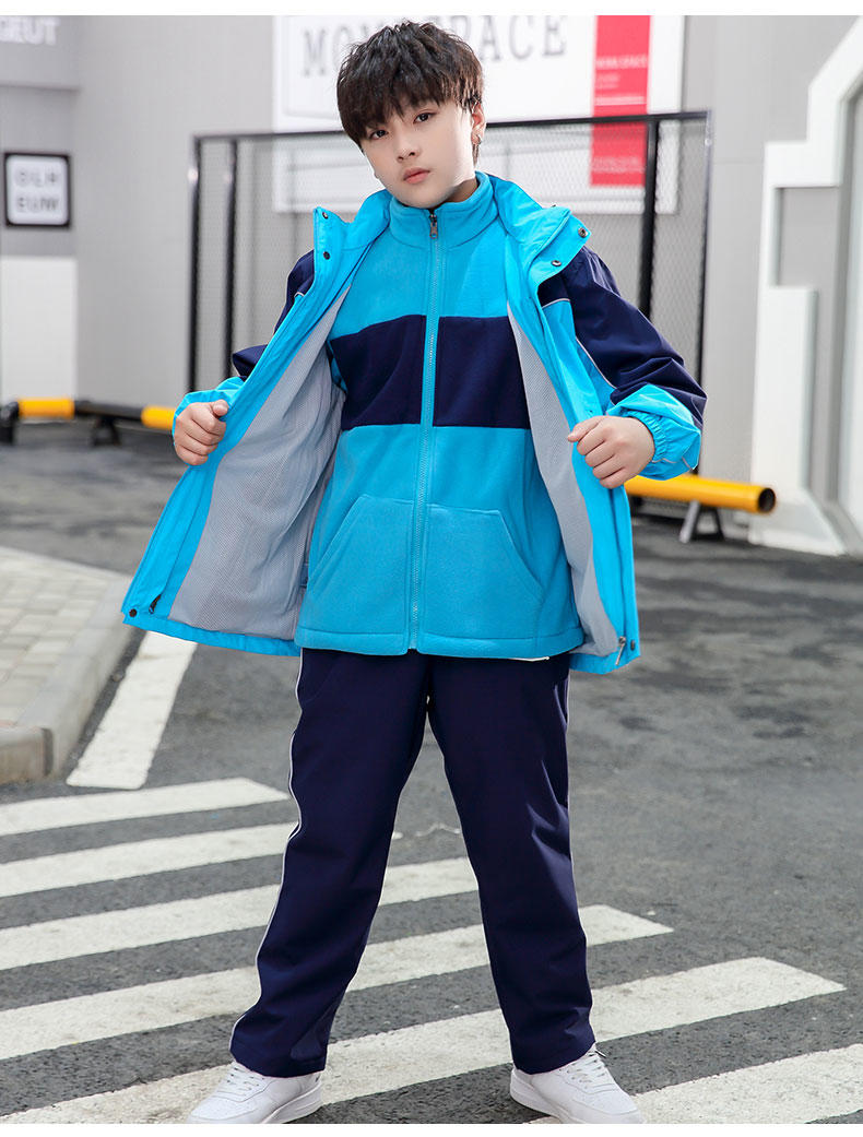 FD16 Three In One Two-piece Detachable Student Uniform (with Adult Size) Submachine Jacket