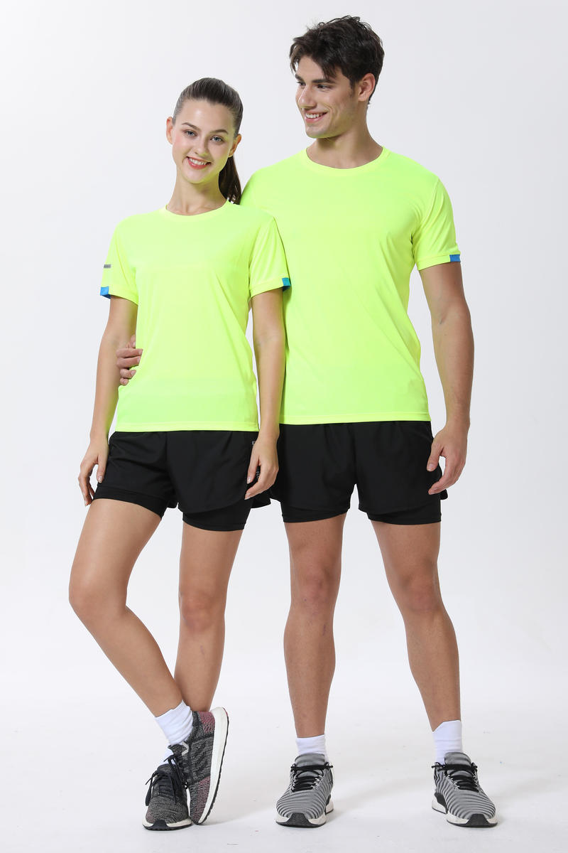 R215 # Running Short Sleeved T-shirt Short Sleeved Round Neck