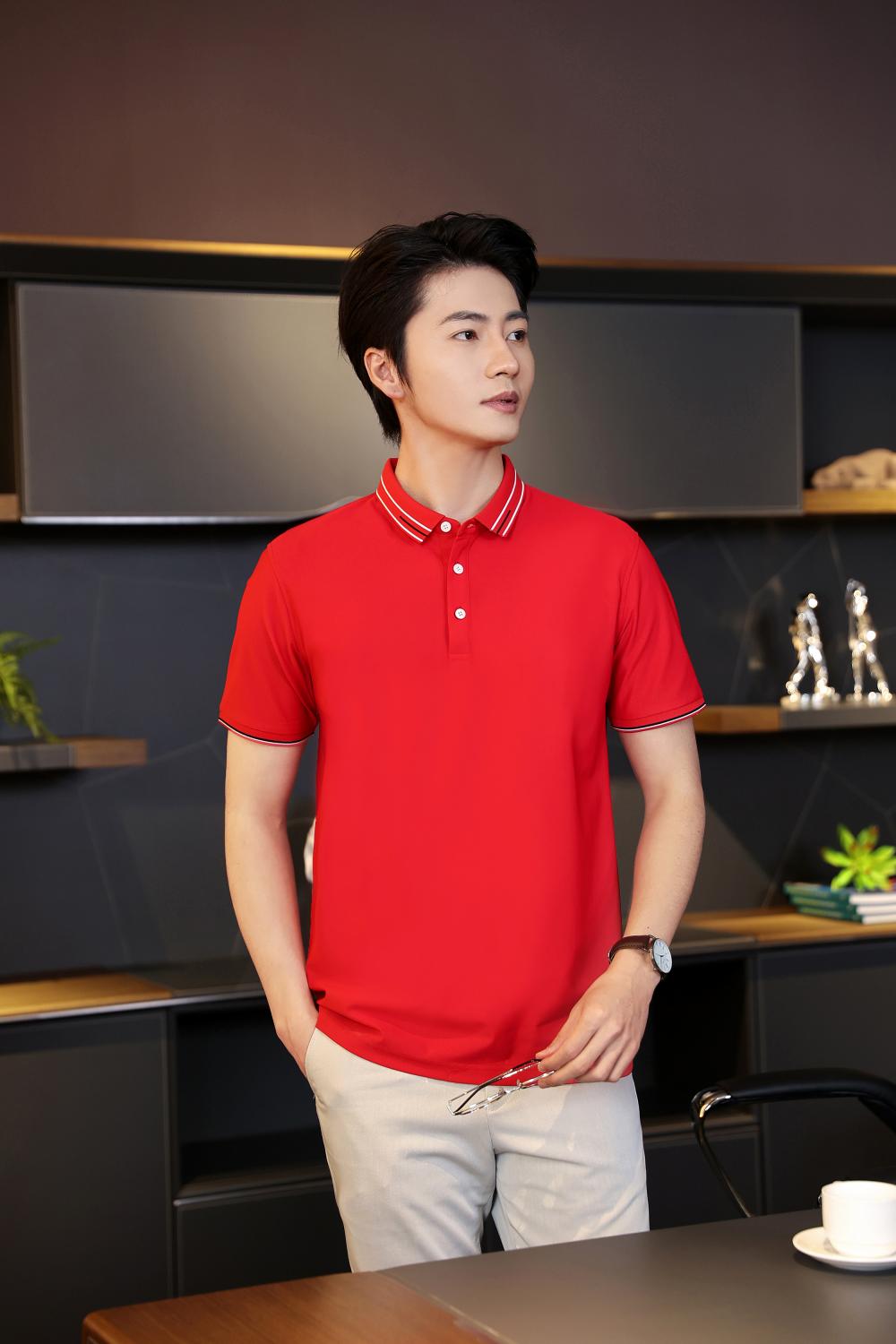 F9107 # Nylon Dynamic Beaded Polo Short Sleeve Collar