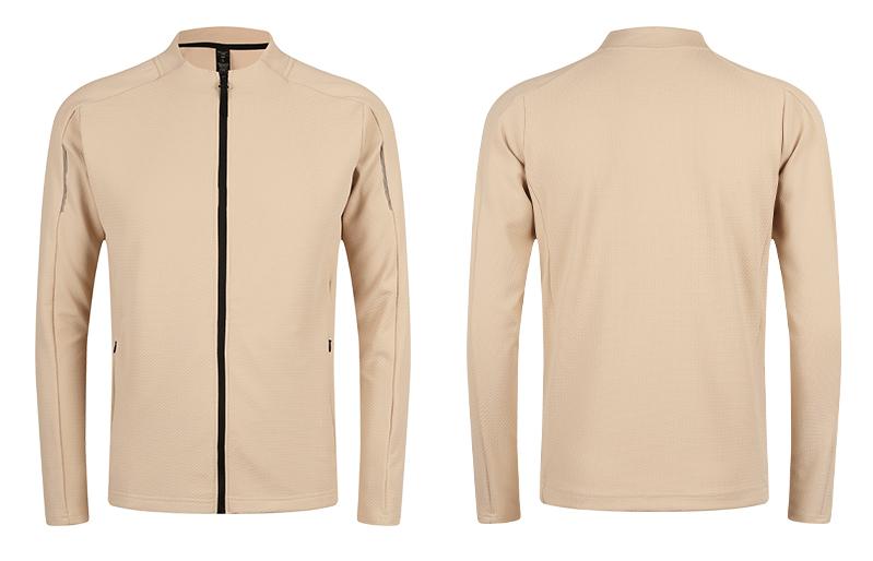 Y0128- Quick Drying Casual Sports Long Sleeved Jacket With Stand Up Collar For Men