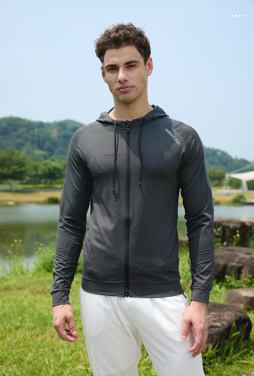 Mens S933 # Men's Running And Fitness Jacket Single Layer