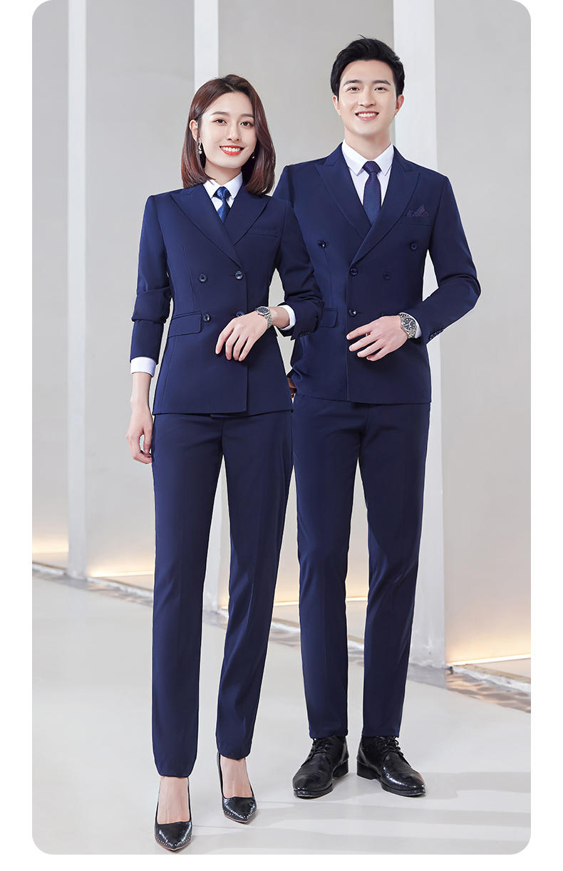 E-5 Style/thick Imitation Wool/double Breasted Suit (8 Colors - Out Of Stock, Customized Upon Order), Black Ample Suit Slim Fit Version