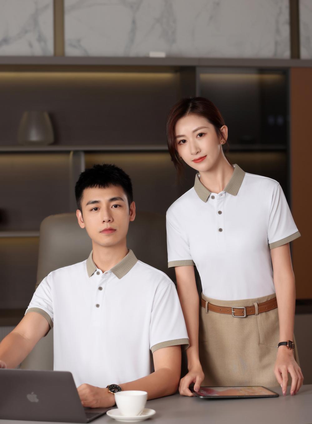 CX2601 Color Blocked Polo Short Sleeved Lapel