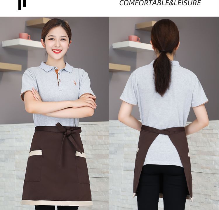 Half Cut Ultra Short Food Workwear With Lower Hem Color Scheme