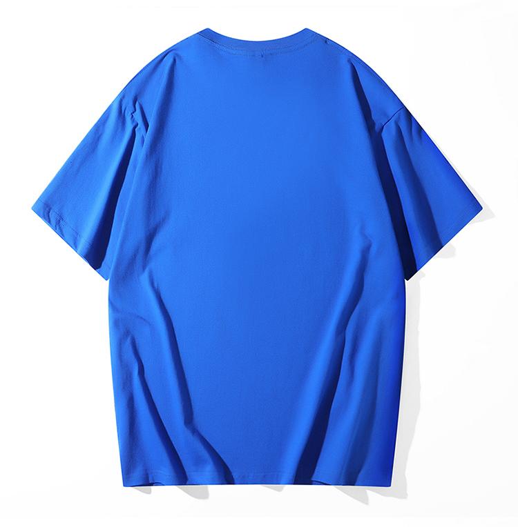 A5018-200g Off Shoulder Short Sleeved Round Neck Pure Cotton T-shirt