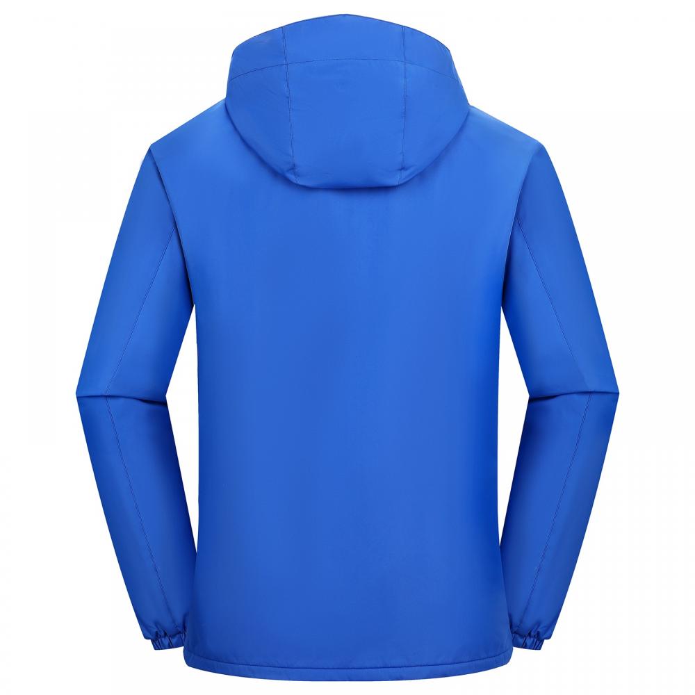 F8802 Reflective Zipper Single Layer Velvet Thickened Windproof And Warm Hooded Jacket With One Piece Thickening