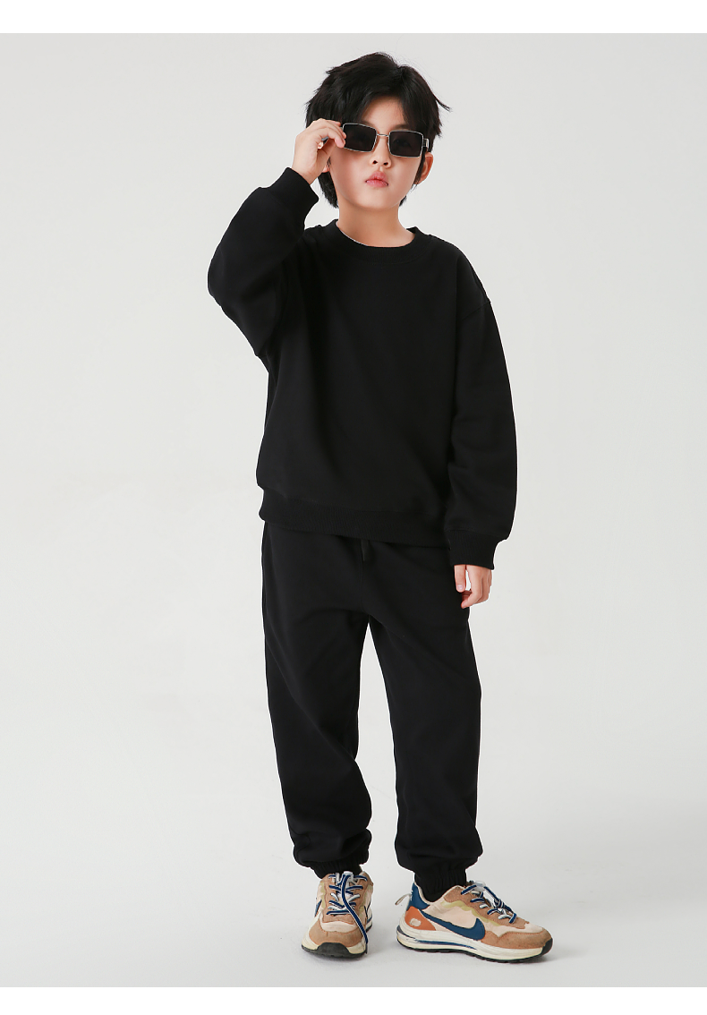 BW13 330 Pure Cotton Children's Round Neck Hoodie