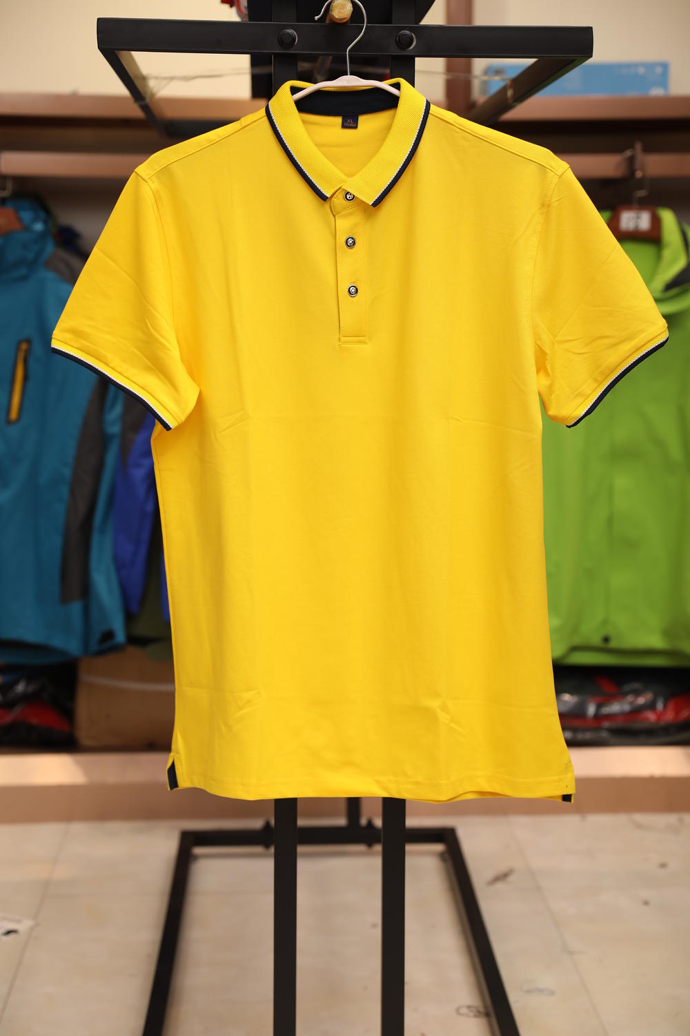 402 Golf Bead Collar Men's Polo Short Sleeve Collar