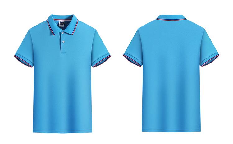 F1092 Tencel Cotton Intercolor Collar Non Pilling Business Polo Short Sleeve Collar