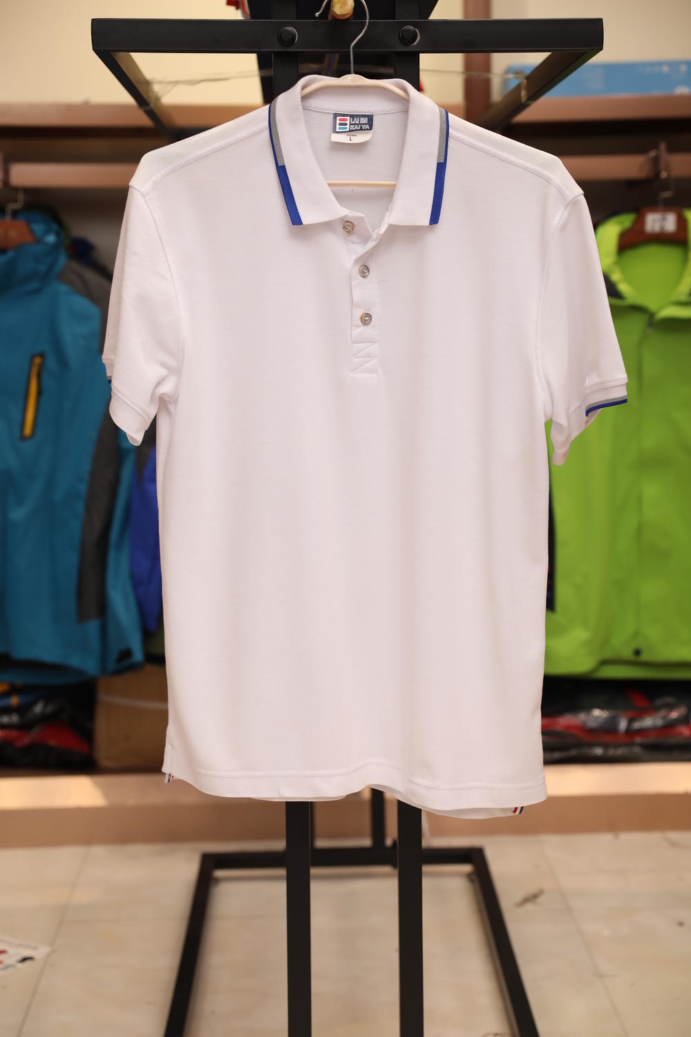 1678 Luminous Stripe Polo Short Sleeved Lapel