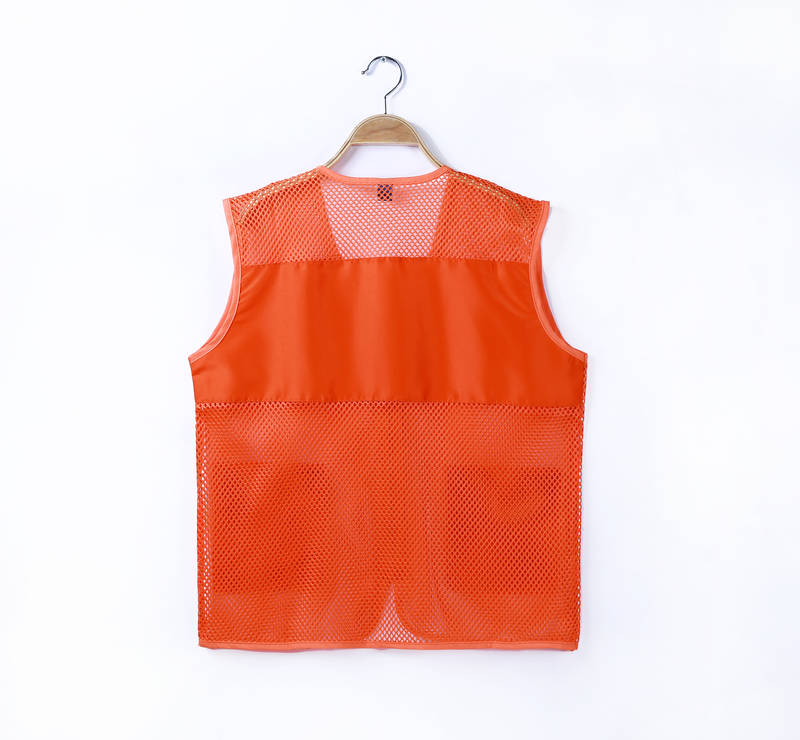 1805 Peach Fishing Net With Bag Vest Single-layer