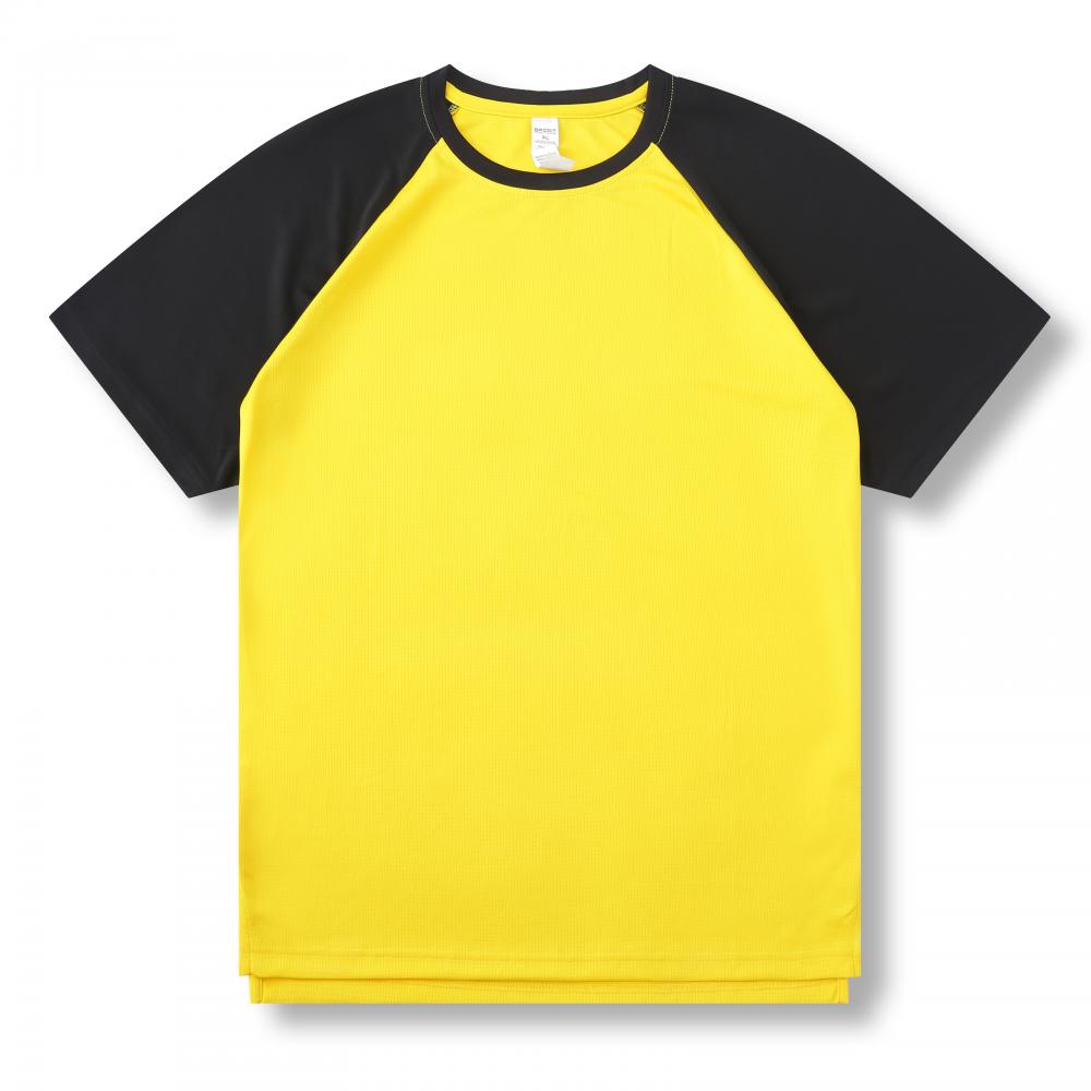 T104 # Color Blocked Short Sleeved Sportswear Short Sleeved Round Neck