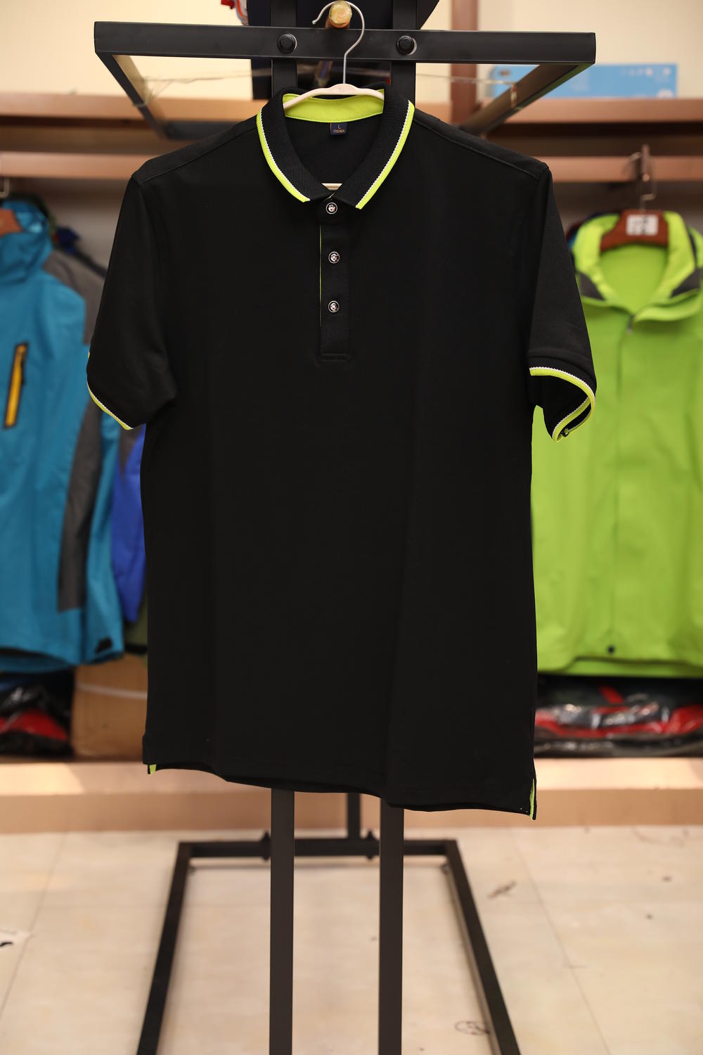 402 Golf Bead Collar Men's Polo Short Sleeve Collar