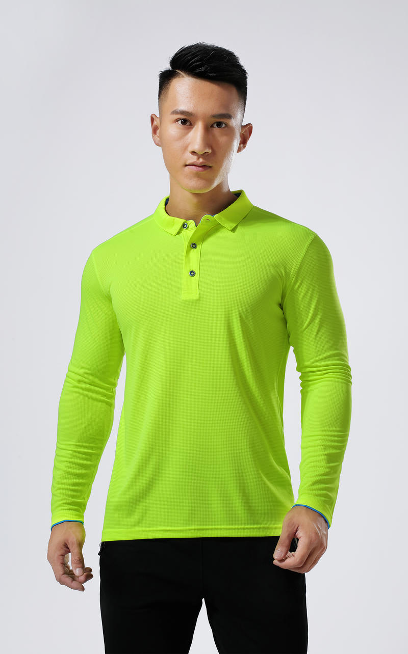 L2191 # Quick Drying Long Sleeved Polo Shirt Polo Long Sleeved Collar