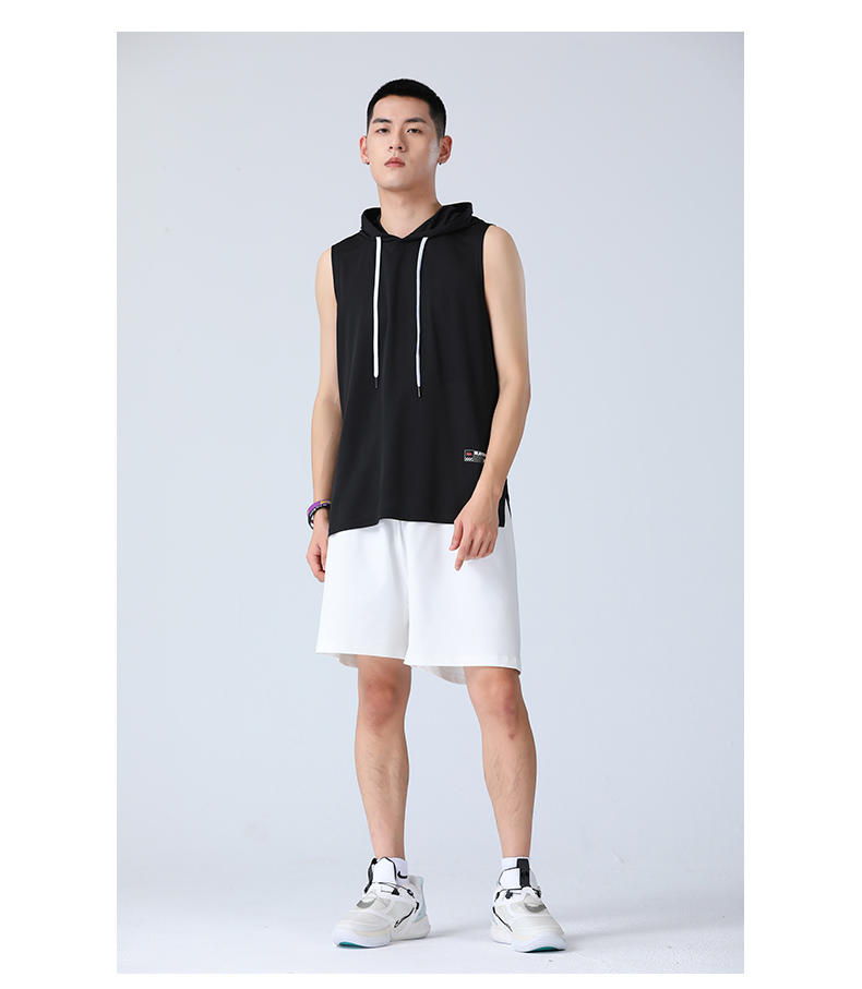 S205 Shoulder Hooded Sports Quick Drying Vest Light Version Sports Vest For Men