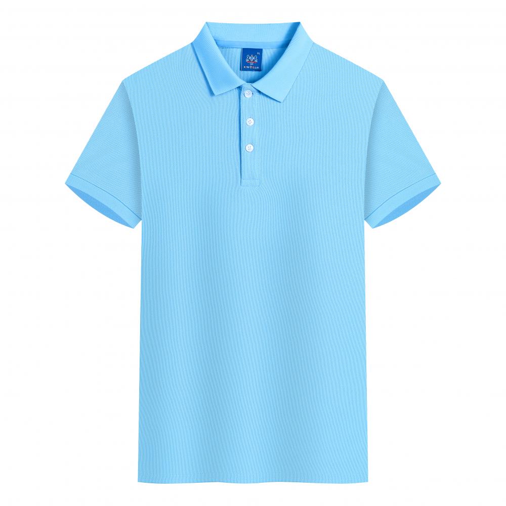 F2011-210g 50% Island Cotton 50% Ice Ion Fiber Solid Color Polo Shirt Polo Short Sleeved Collar