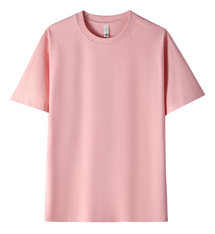 A5003-255g Off Shoulder Short Sleeved Round Neck Pure Cotton T-shirt