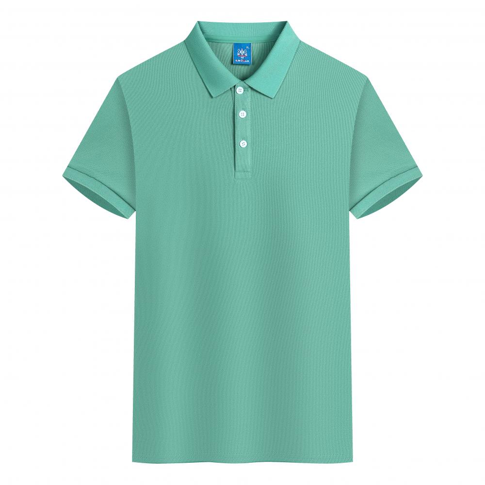 F2011-210g 50% Island Cotton 50% Ice Ion Fiber Solid Color Polo Shirt Polo Short Sleeved Collar