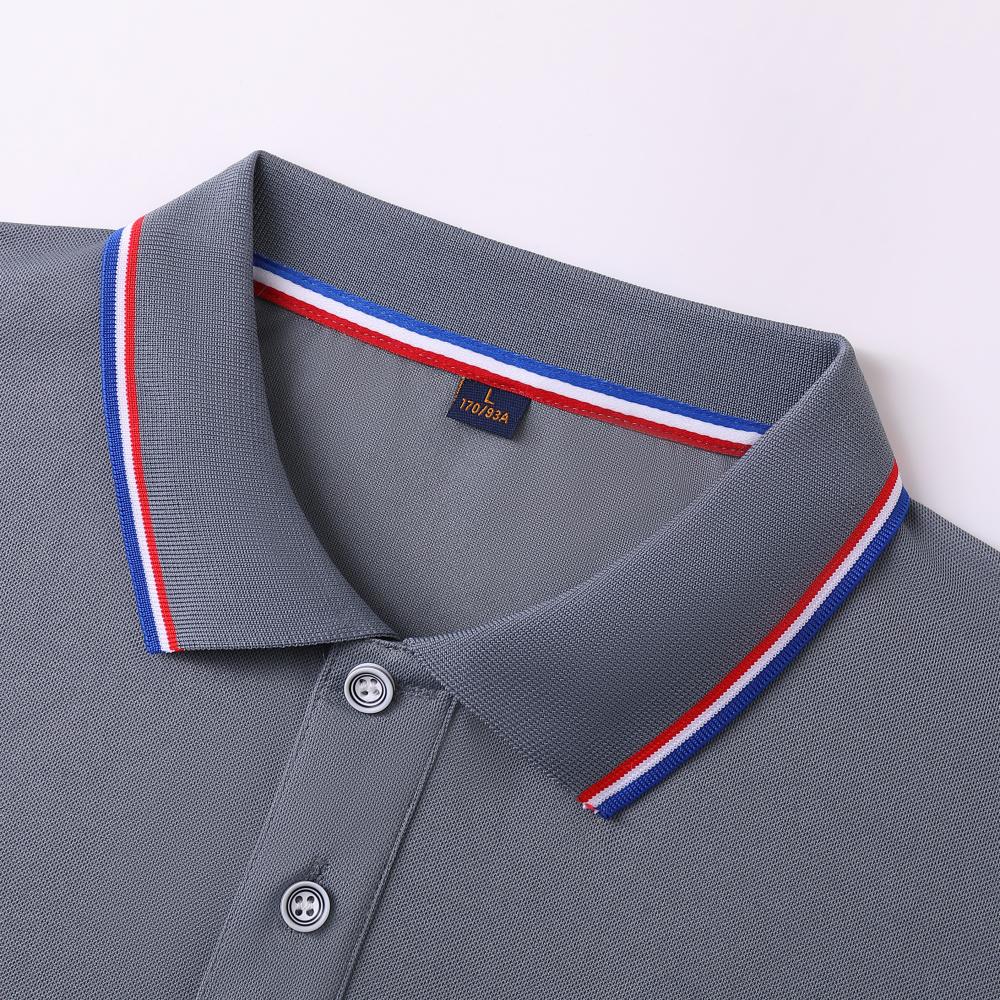 CX698 Double Loop Collar Polo Short Sleeve Collar