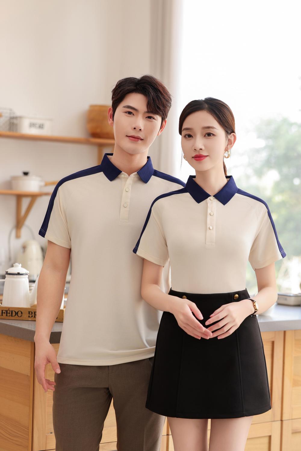 KF9255 # Fashion Polo Shirt Polo Short Sleeve Collar