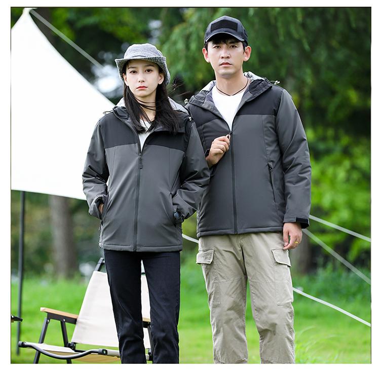 F8098 Mountain Couple's Thick Outdoor Autumn/Winter Jacket With Velvet