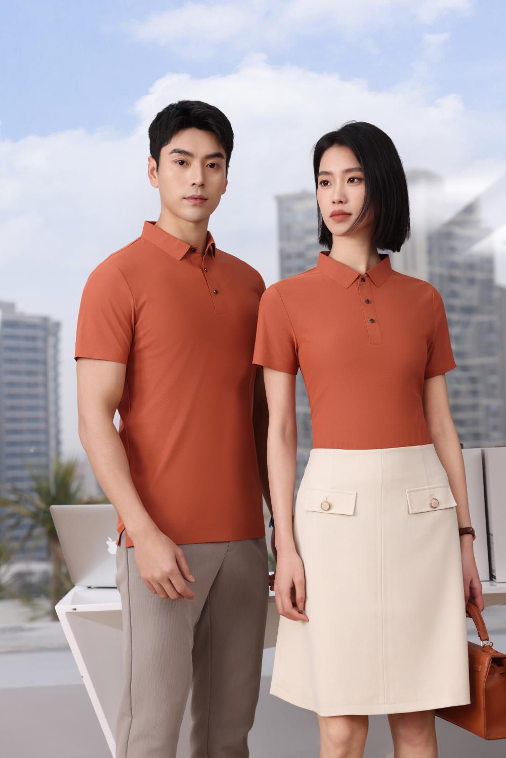 BT6679 High-end Seamless Lapel Polo Short Sleeved Lapel