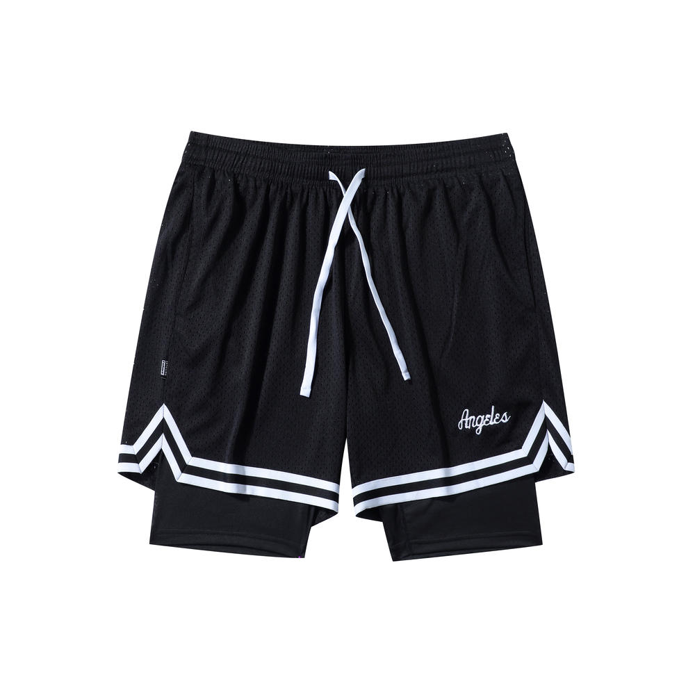 A6012 Double Layer Quick Drying Basketball Shorts Pants