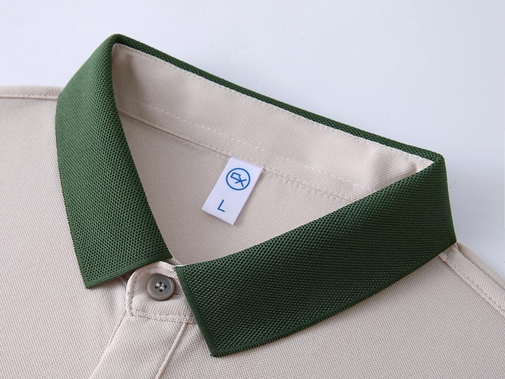 CX2601 Color Blocked Polo Short Sleeved Lapel