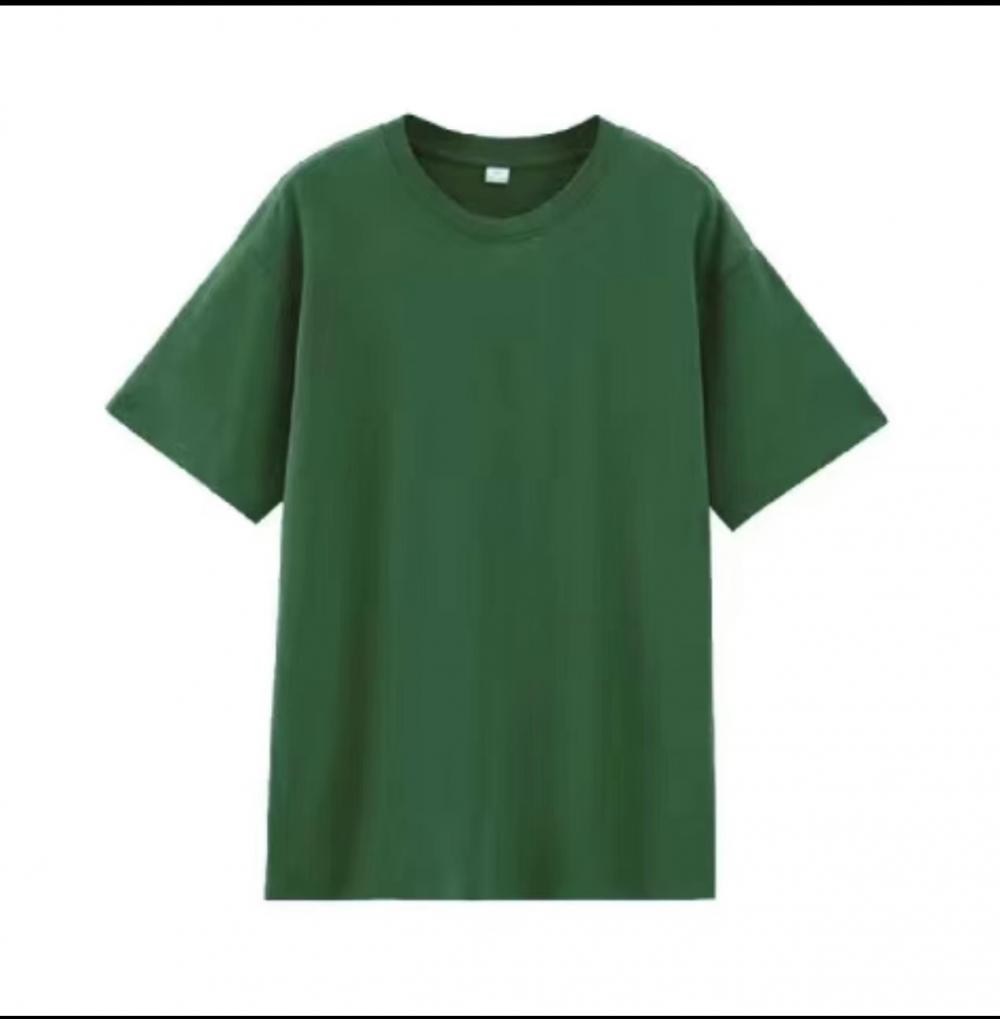 A5030-200g Micro Shoulder Cotton Half Sleeve T-shirt Short Sleeve Round Neck