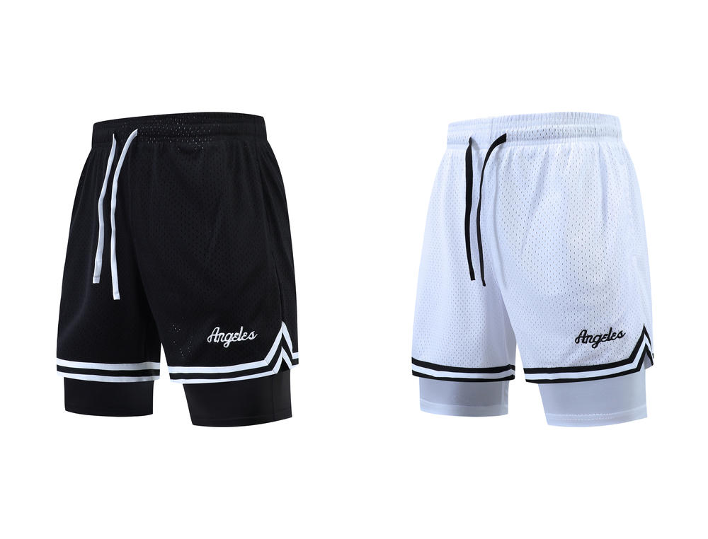 A6012 Double Layer Quick Drying Basketball Shorts Pants