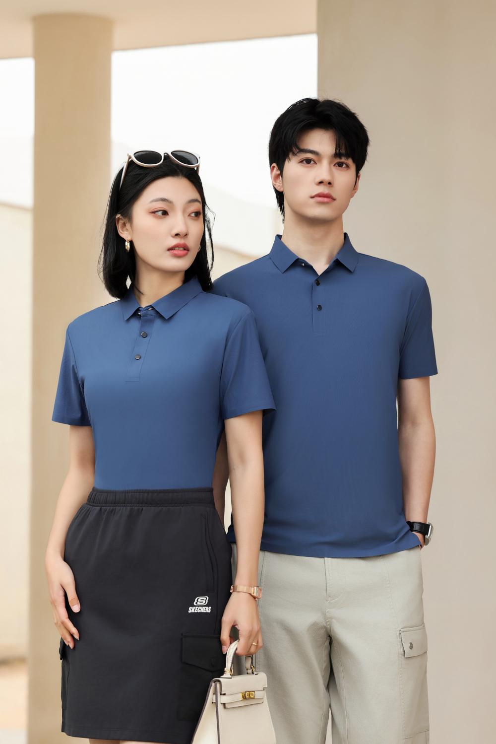 9108 Solonafei Seamless Collar Polo Short Sleeved Collar