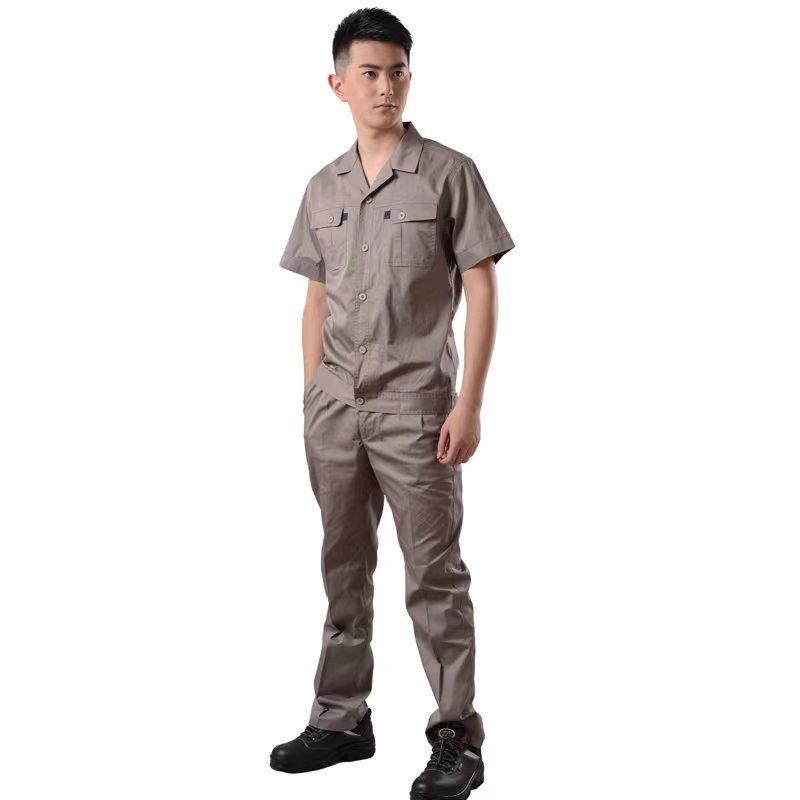 Summer Long Summer Short Same Style MYQJ713 Full Process Polyester Cotton Fine Twill TC65/35 6-color Spot+1 Workwear Short Sleeved Workwear