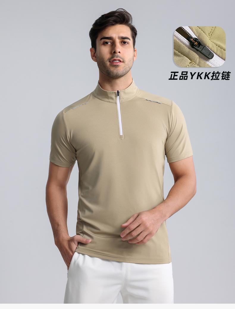 Y0136- Sports And Leisure Short Sleeved T-shirt Stand Up Collar