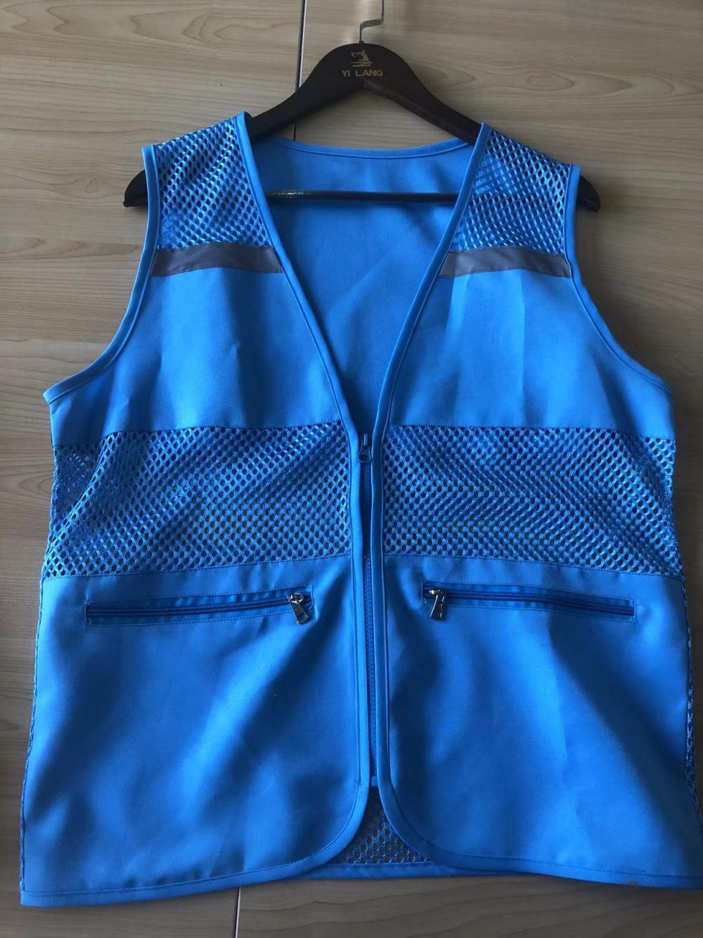 M4002- Fishing Net Pocket Zipper Vest Single-layer