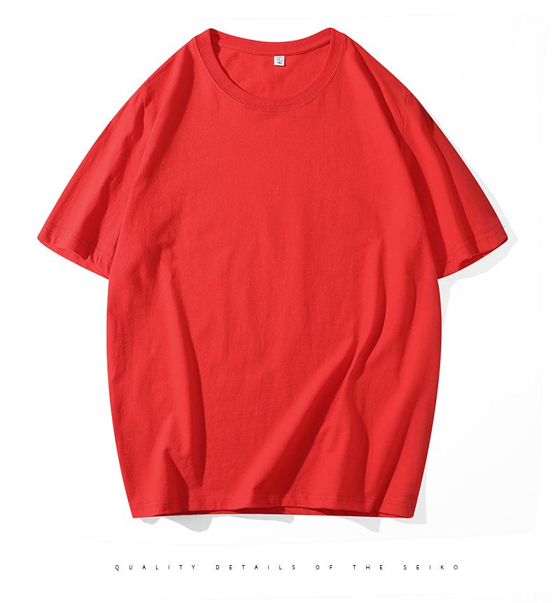 A5005-180g Regular Short Sleeved Round Neck Pure Cotton T-shirt