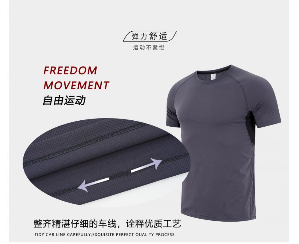 CQ1003 # Round Neck Short Sleeve T-shirt Short Sleeve Round Neck