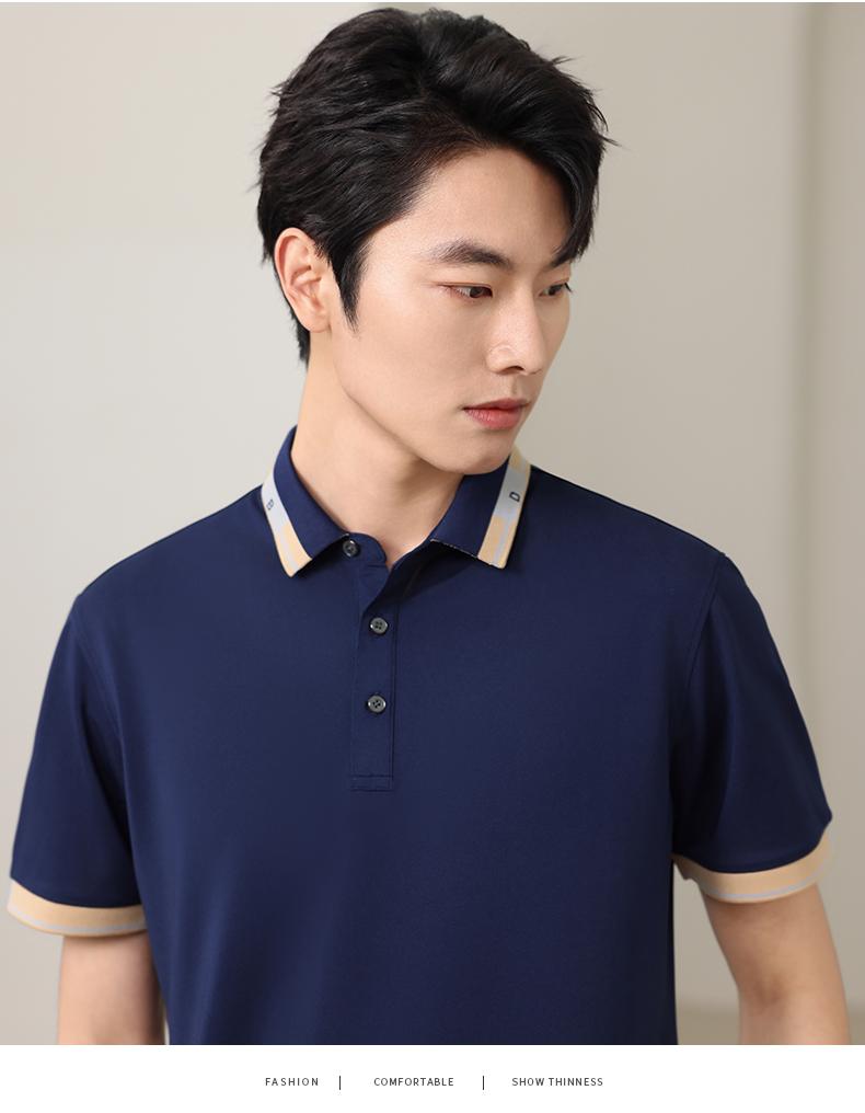 F24936-200g Collar Creation Series Color BD Collar Polo Shirt Polo Short Sleeve Collar