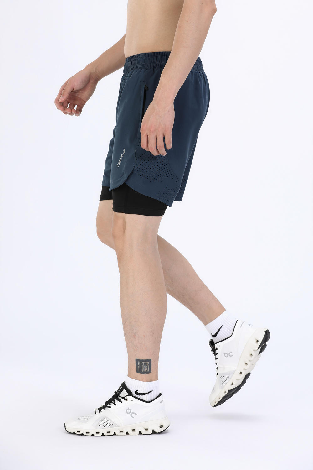 A6013- Double Layer Shorts, Running Pants, Swimming Pants, Three Part Pants For Men