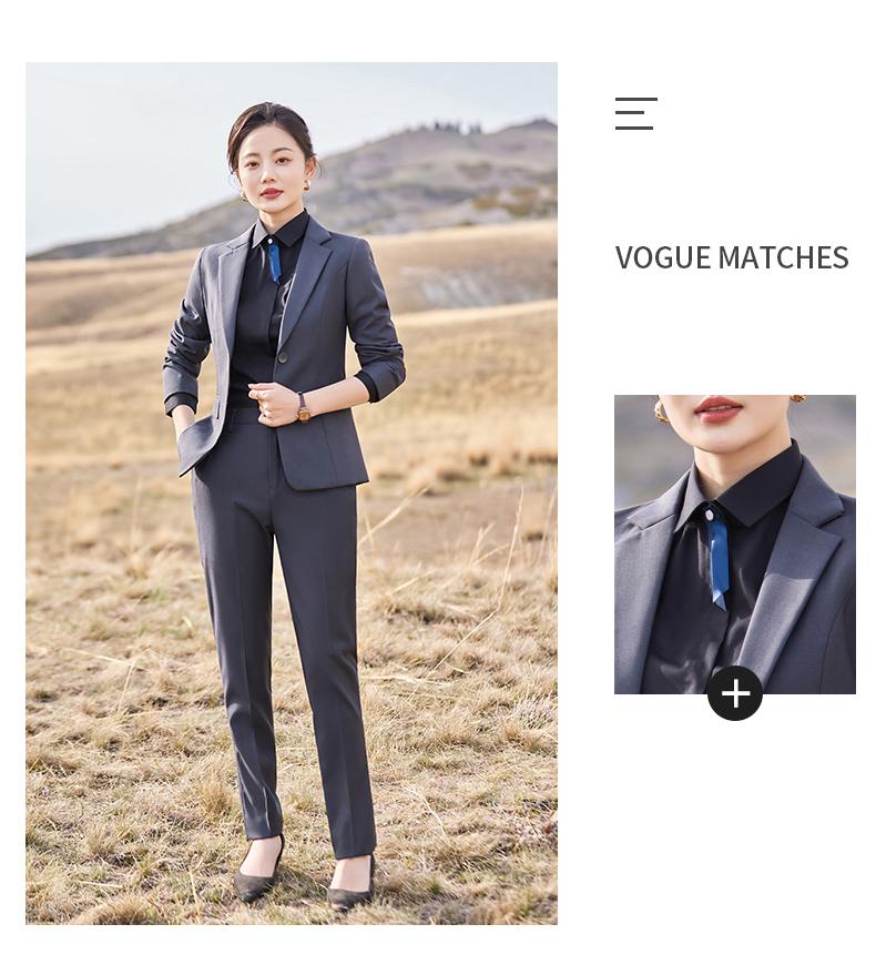 E198/Double Button Beadless Edge/Imitation Wool Thickened TR-460g Suit Set