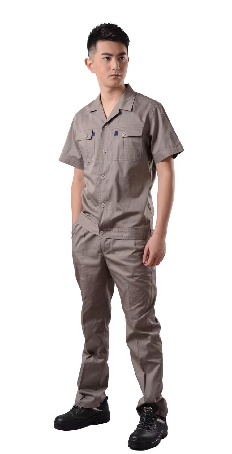 Summer Long Summer Short Same Style MYQJ713 Full Process Polyester Cotton Fine Twill TC65/35 6-color Spot+1 Workwear Short Sleeved Workwear