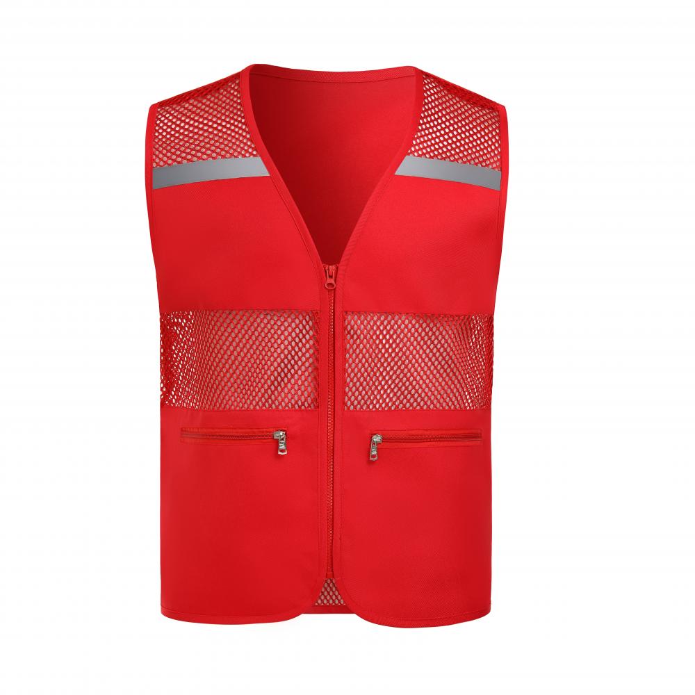 M4002- Fishing Net Pocket Zipper Vest Single-layer