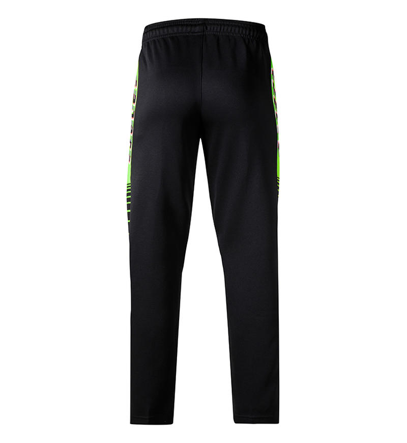 Black with green trim trousers