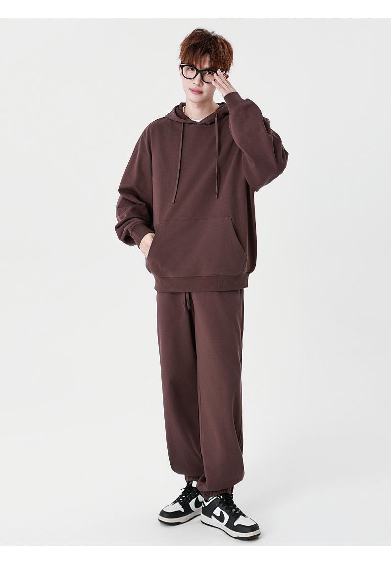 W1+W2+W3+K8 Set Round Neck Sweatshirt Hooded Sweatshirt YKK Zipper Cardigan Sweatpants Trendy Hoodie Sweatpants