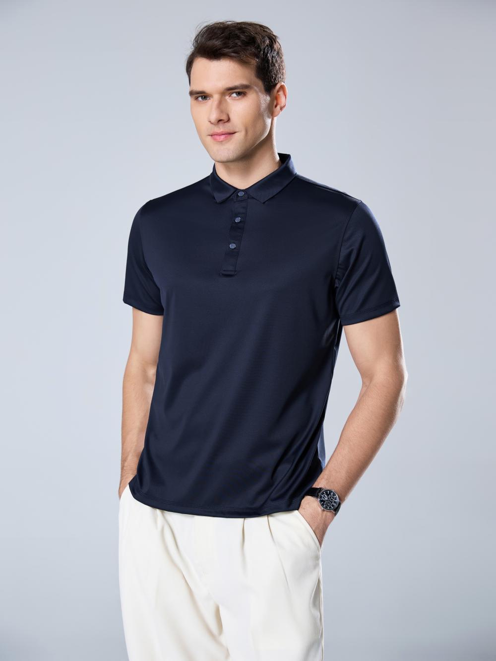 9012 Skin-feeling Nylon Solid Color POLO Shirt